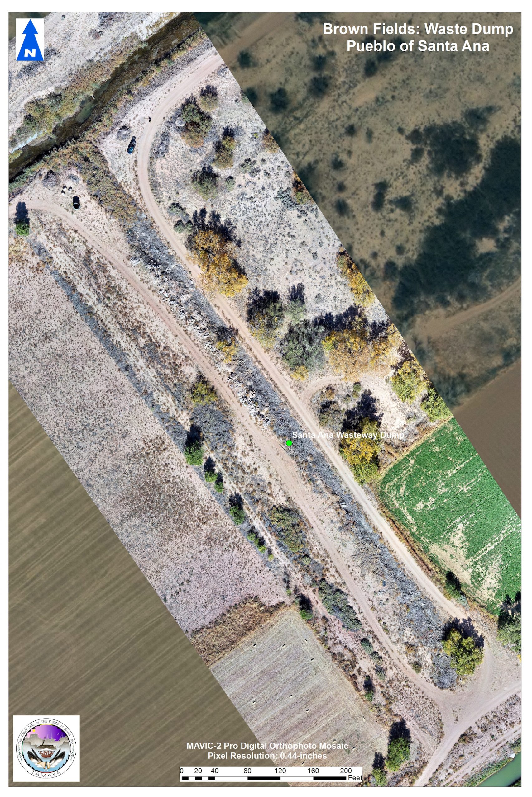 Santa Ana Wasteway Dump aerial