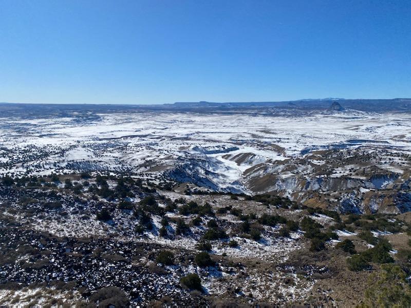 A clear view of a vast and snowy landscape and the native vegetation that can be affected by air quality​ (photo by V. Garcia)