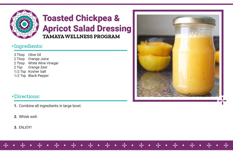 Recipes Inspired by Chef Chino (This salad dressing goes well with the Toasted Chickpea & Apricot Salad)